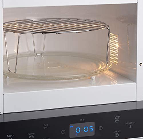 MAX 38 SL Kombination Grill und Mikrowelle 700 W 13 L Crisp Funktion platzsparend Schnellauftaufunktion Silber