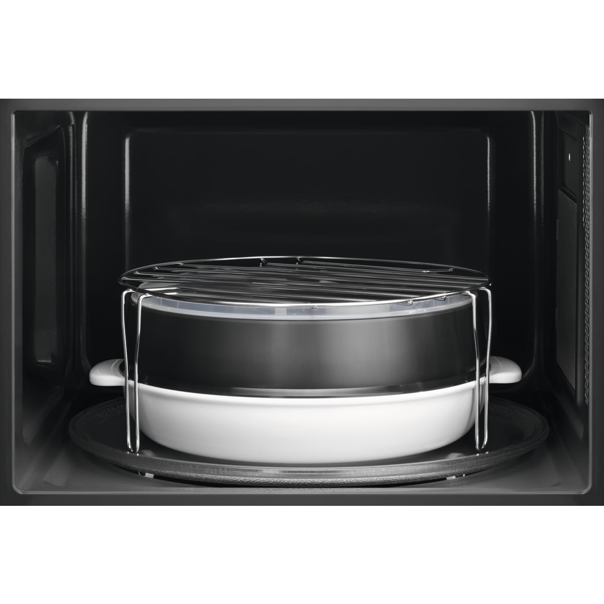 MFB252DB Freistehende Mikrowelle Grillfunktion 25L 900W 7 Stufen Invertertechnologie Auftaufunktion Schwarz