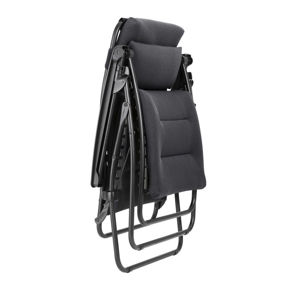 Gepolsterte Zero Gravity Relaxliege Garten Rsx Clip AirComfort Schwarz Acier LFM2058_6135 5 Jahre Garantie