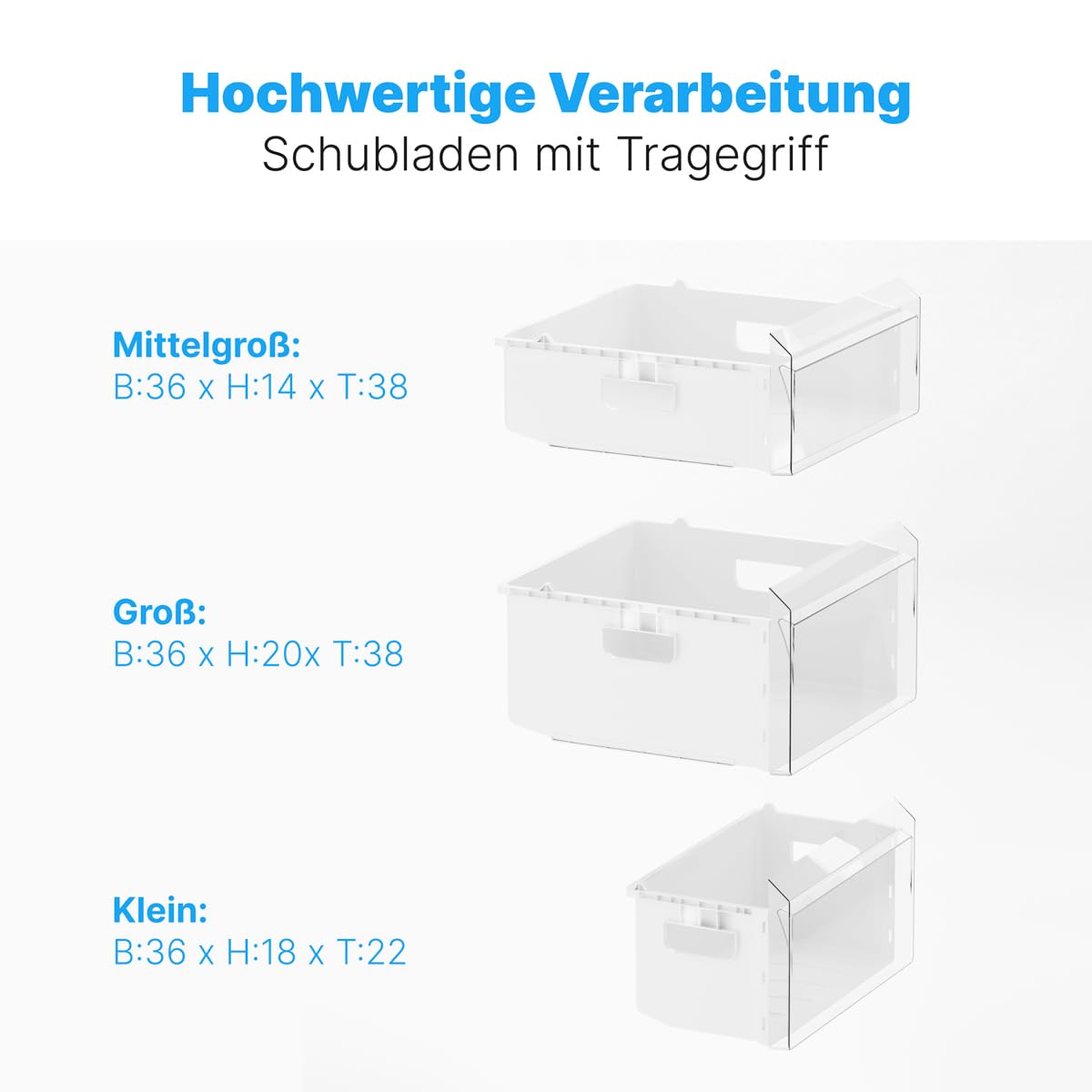 Gefrierschrank 87 L GS 7253 weiß 4 Sterne Gefrierfach 3 Schubladen Eiswürfelschale leise klein Energieklasse C