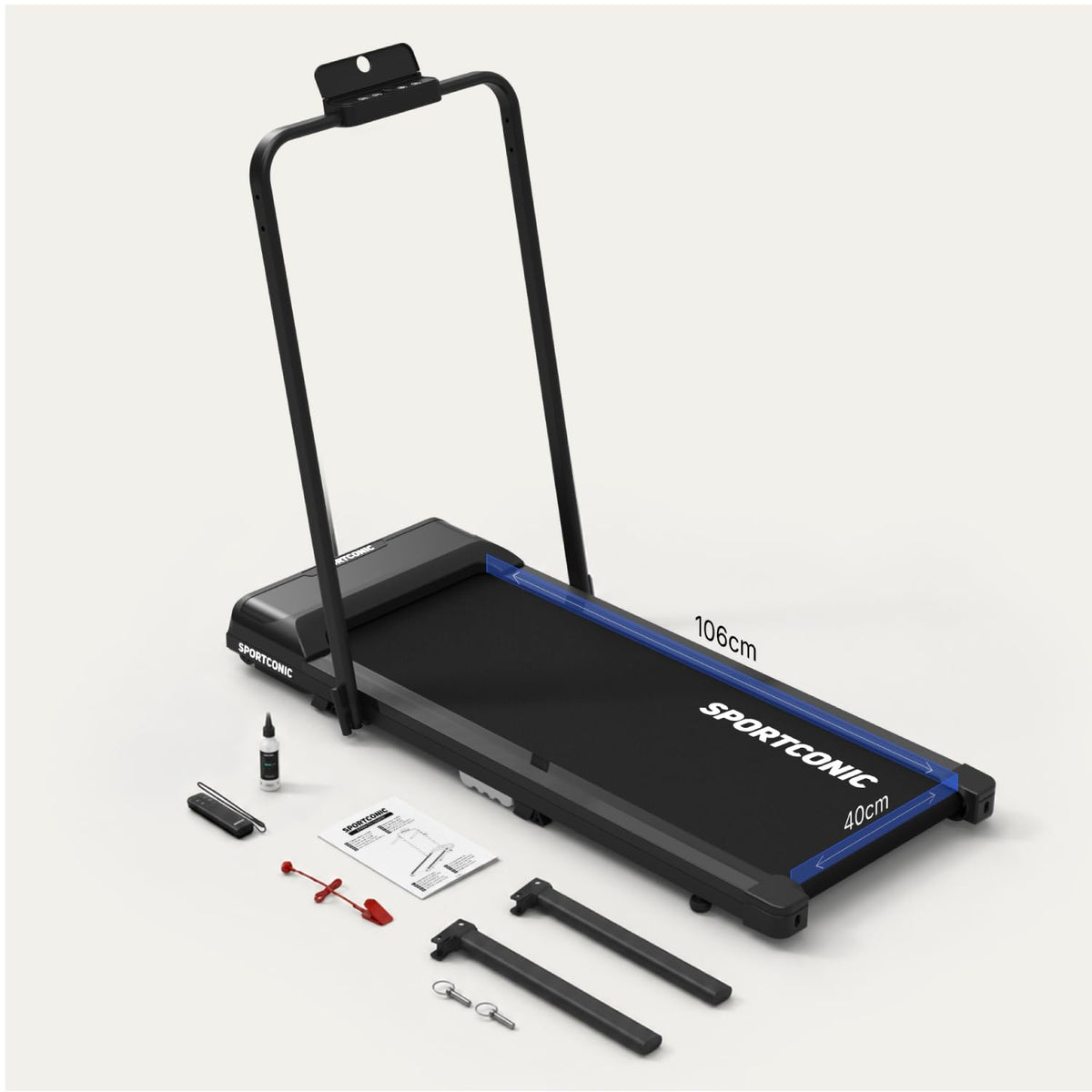 Laufband 1 bis 12 km/h klappbar elektrisch leise unterm Schreibtisch Walking Pad mit Steigung Tablet Halterung