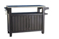 Unity XL BBQ Beistelltisch 134x51.7x89.6cm grau wetterfest Edelstahl Arbeitsplatte Outdoor Sideboard