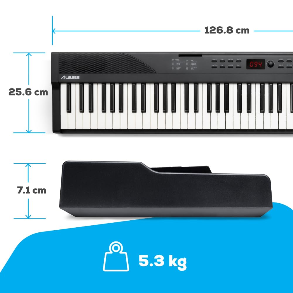 Recital Play 88 Tasten Digital Piano Keyboard Bundle für Anfänger und Fortgeschrittene mit Zubehör