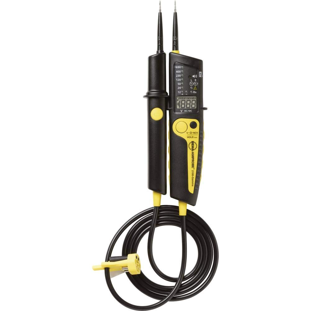 4709243 2100 Gamma Zweipoliger Spannungspruefer III 1000 V CAT IV 600V Akustik LCD LED Schwarz