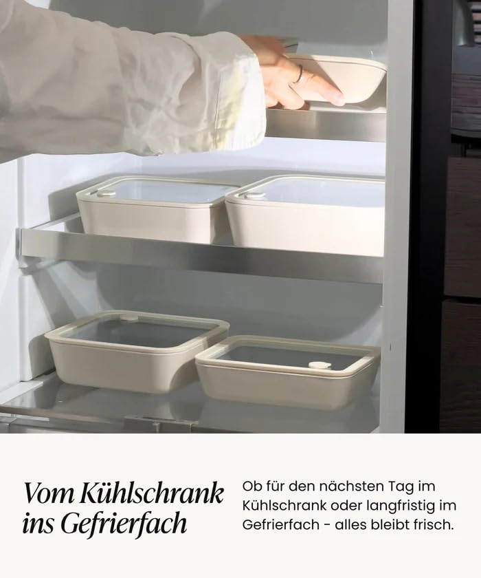 Frischhaltedosen Glas Set 8 teilig mit Deckel BPA frei luftdicht mikrowellengeeignet ofenfest für Meal Prep