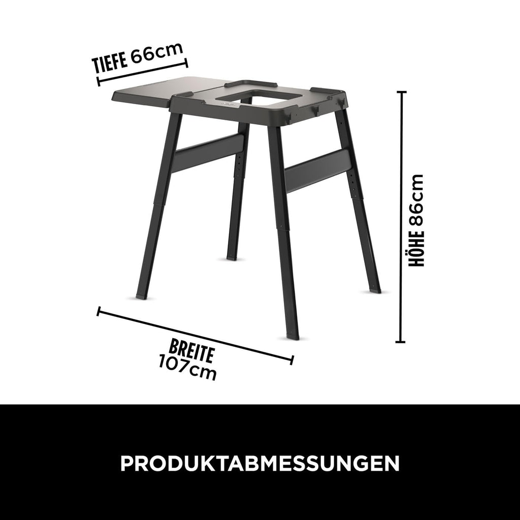 Woodfire Verstellbarer Ständer und Beistelltisch für Außenofen und Grill als praktisches Zubehör