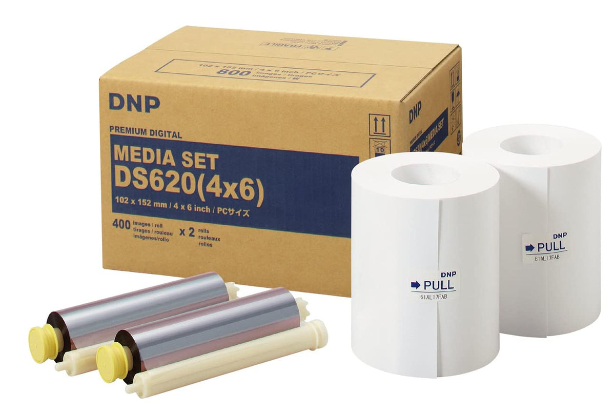 212624 Druckerset 10 x 15 cm 2 x 400 Blatt inklusive Papier und Farbband für Fotodrucker geeignet