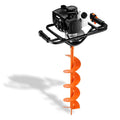Erdlochbohrer FX-EB143ECO mit 2 Bohraufsätzen 42,7 cm³ 2 Takt Motor 100/150 mm Bohrer Fliehkraftkupplung