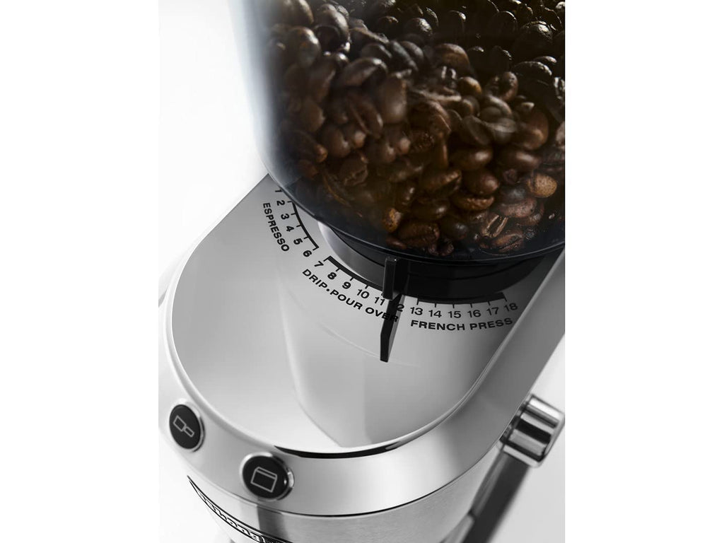 KG520.M Elektrische Kaffeemühle mit Kegelmahlwerk für Espresso Filterkaffee und Mokka kompakt