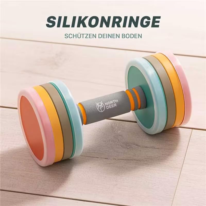 2 in 1 Set Stahl verstellbare Kurzhanteln und Langhanteln 10 kg 2er Set Fitness Hantelset für Heimtraining