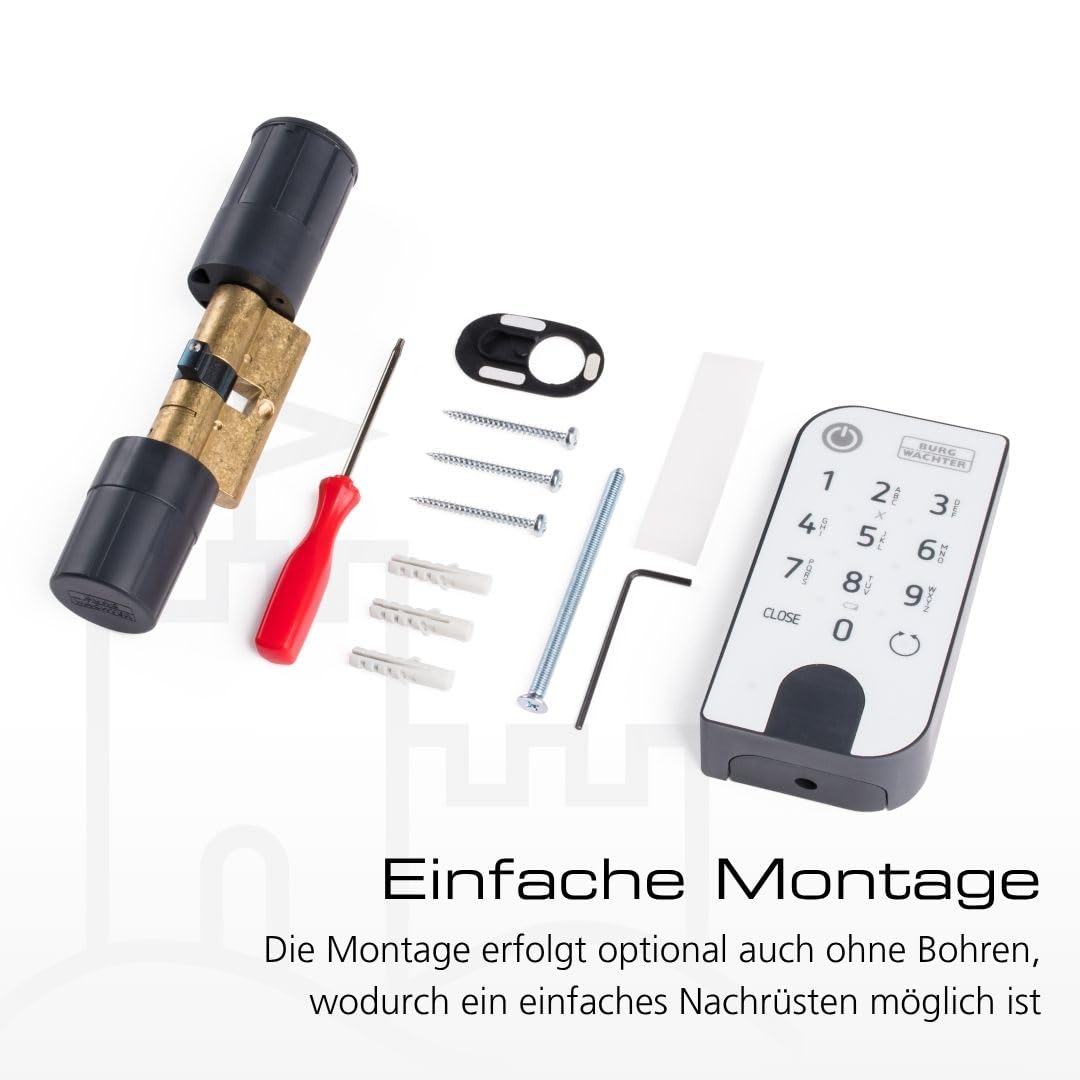 Elektronisches Türschloss secuENTRY Entry Home 2.0 für Haustüren mit Code App Funkschlüssel inkl Zylinder