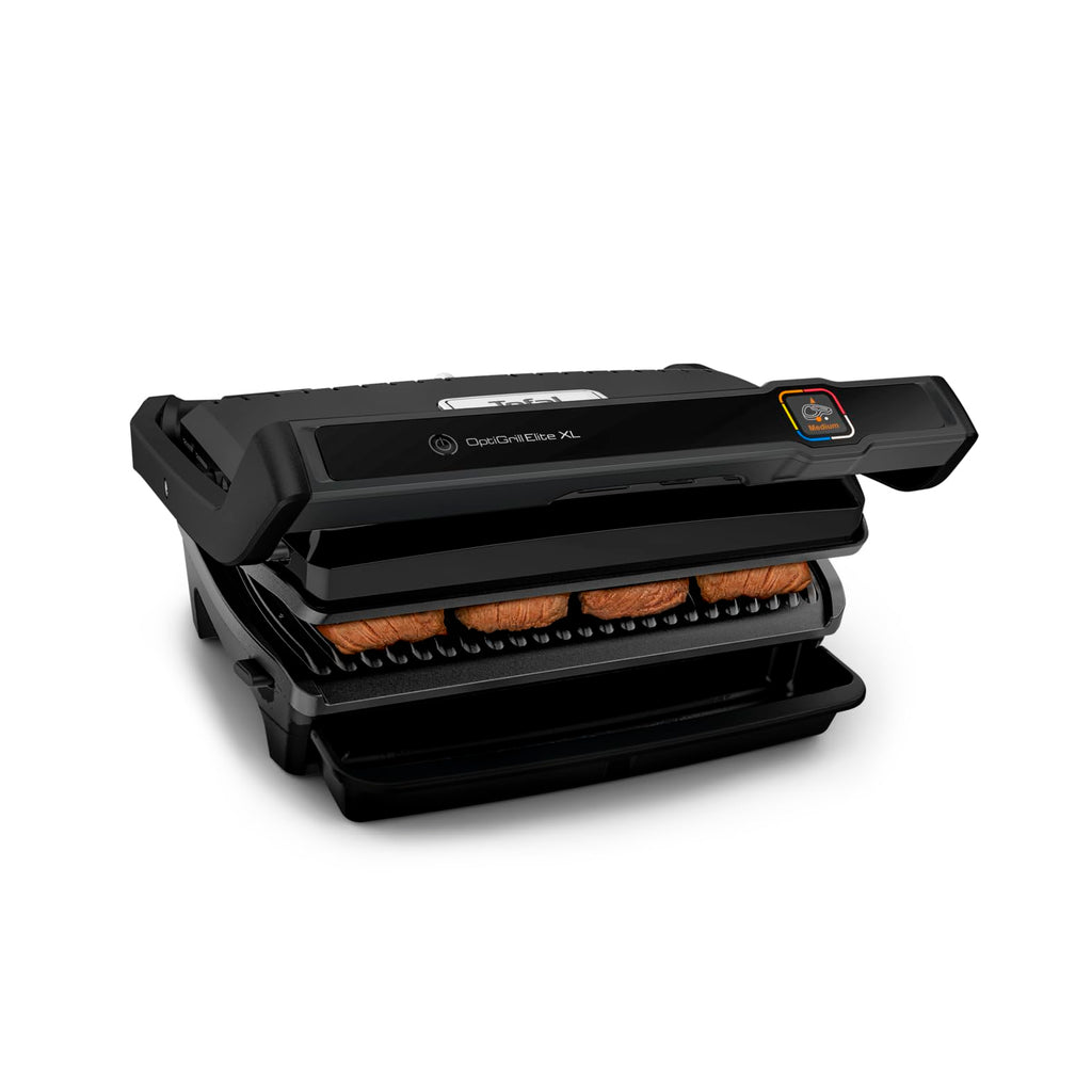 OptiGrill Elite XL Kontaktgrill elektrischer Grill mit automatischer Garzeitanpassung und XL Grillfläche