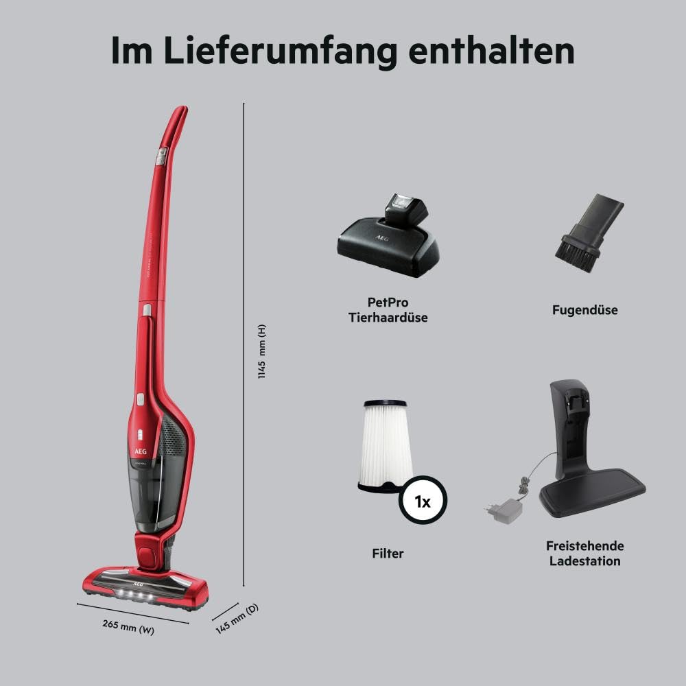 Ergorapido 2in1 Akku Staubsauger kabellos Testsieger CX7-2-45AN Stielstaubsauger Handstaubsauger