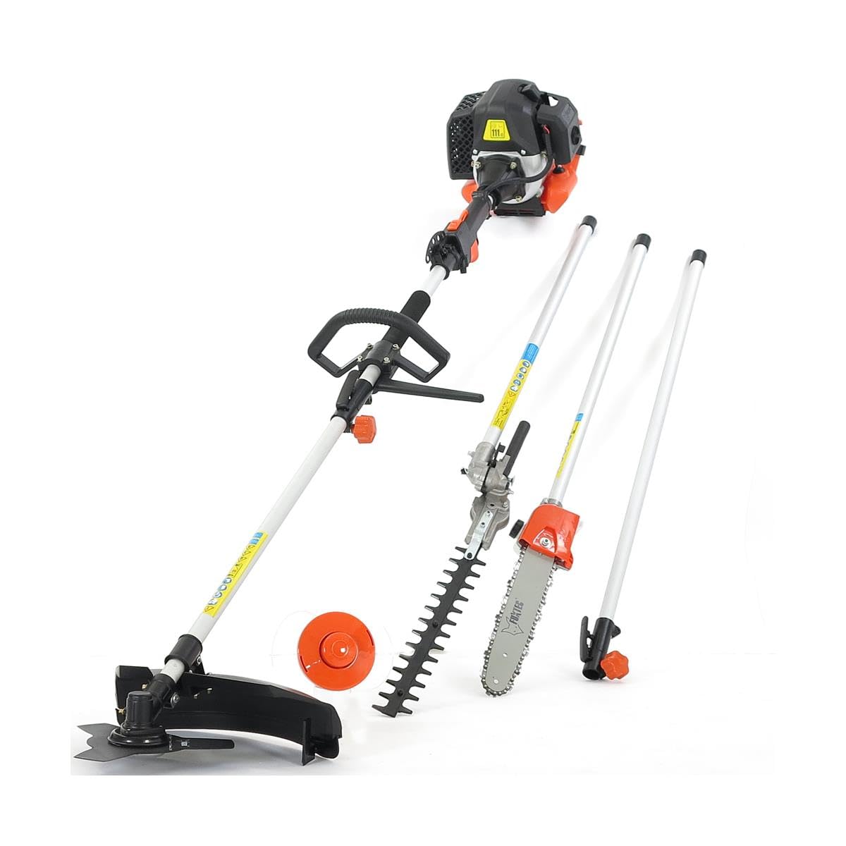 Benzin Motorsense FX-MT152E 5in1 Multitool 52ccm 3PS Kombigerät für Rasen Heckenschnitt und Garten