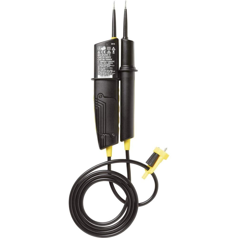 4709243 2100 Gamma Zweipoliger Spannungspruefer III 1000 V CAT IV 600V Akustik LCD LED Schwarz