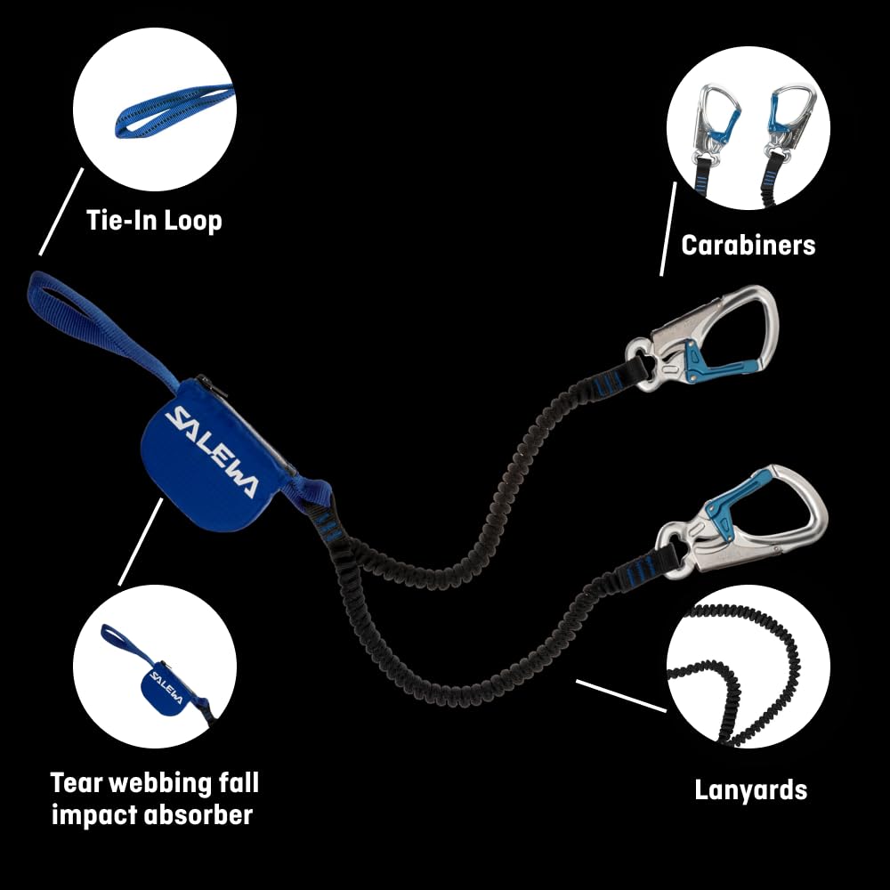 Klettersteig Komplettset Attac Evo Toxo 3.0 für sicheres Klettern mit Karabinern und Bandfalldämpfer