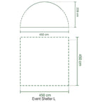 Event Shelter XL Pavillon extérieur grand abri résistant au vent et à la pluie pour camping et jardin