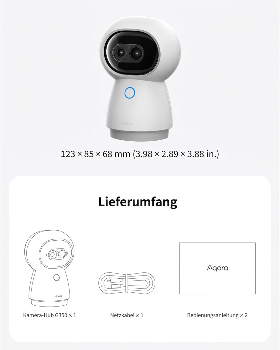 4K Überwachungskamera Innen G350 UHD Dual Objektiv Kamera Hub für Smart Home Sicherheitssystem