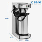 Kaffeemaschine mit Edelstahl Isolierpumpkanne 2,2 L Brühzeit 5 bis 6 Min Trockenlaufschutz 2,069 kW THERMO 24