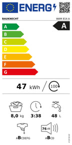 WAM 814 A Waschmaschine Frontlader 8 kg Energieklasse A Anti Allergie AutoClean Flecken 40° Startzeitvorwahl
