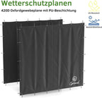 Kaminholzregal Außen XXXL 186x105x185cm 3,45m³ Metallrahmen 30x30mm Metalldach feuerverzinkt Wetterschutzplane