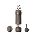 Fino Elektrische Kaffeemühle mit Kegelmahlwerk Tundra Brown für Espresso Filterkaffee French Press