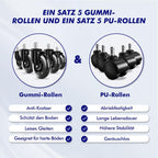 Ergonomischer Bürostuhl verstellbare Armlehnen Kopfstütze Naturschwamm Lendenstütze Wippfunktion 200kg Schwarz