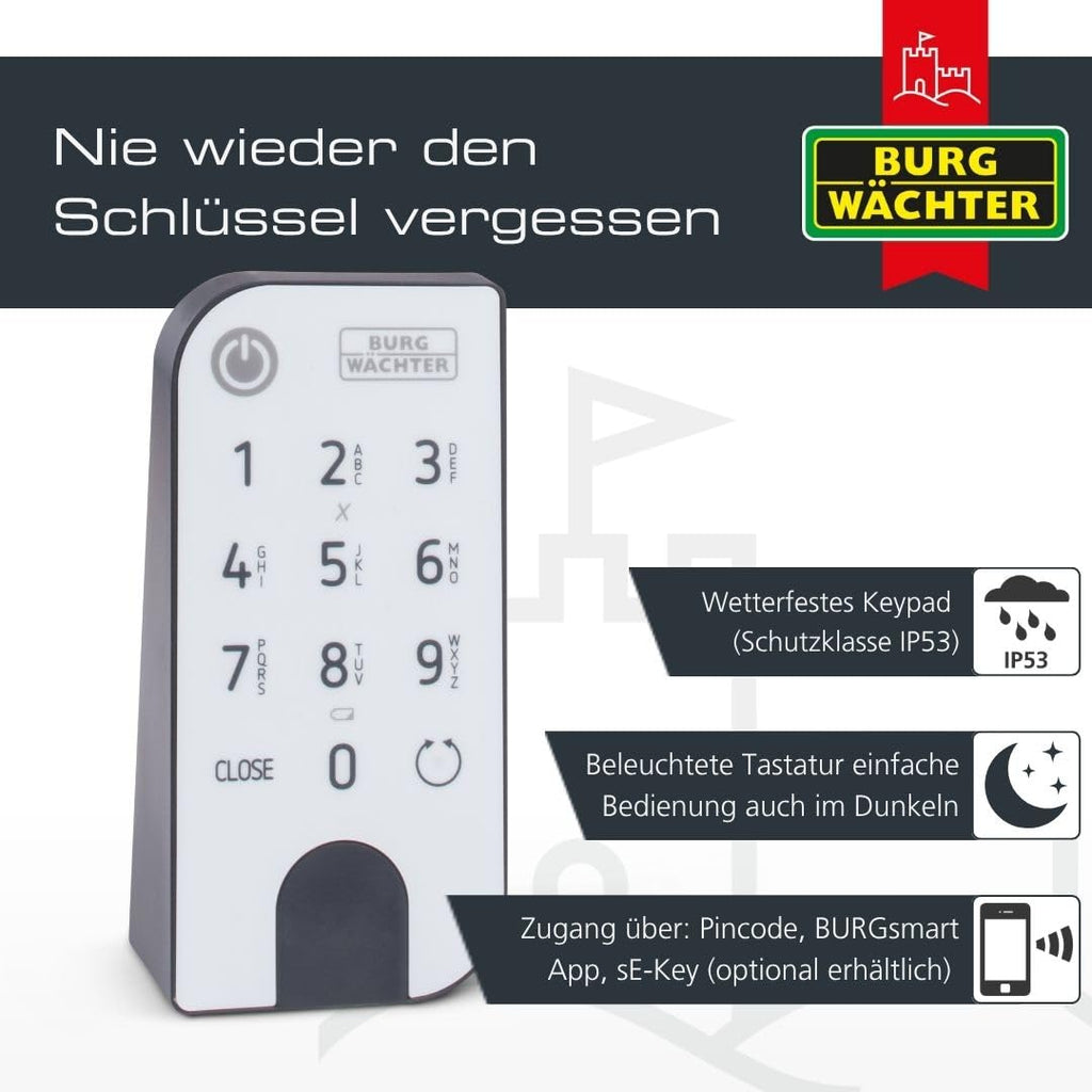 Elektronisches Türschloss secuENTRY Entry Home 2.0 für Haustüren mit Code App Funkschlüssel inkl Zylinder