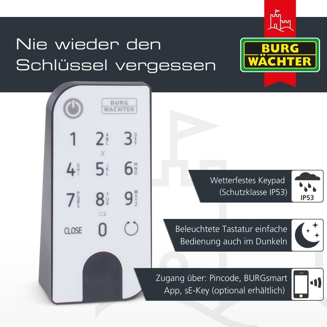 Elektronisches Türschloss secuENTRY Entry Home 2.0 für Haustüren mit Code App Funkschlüssel inkl Zylinder