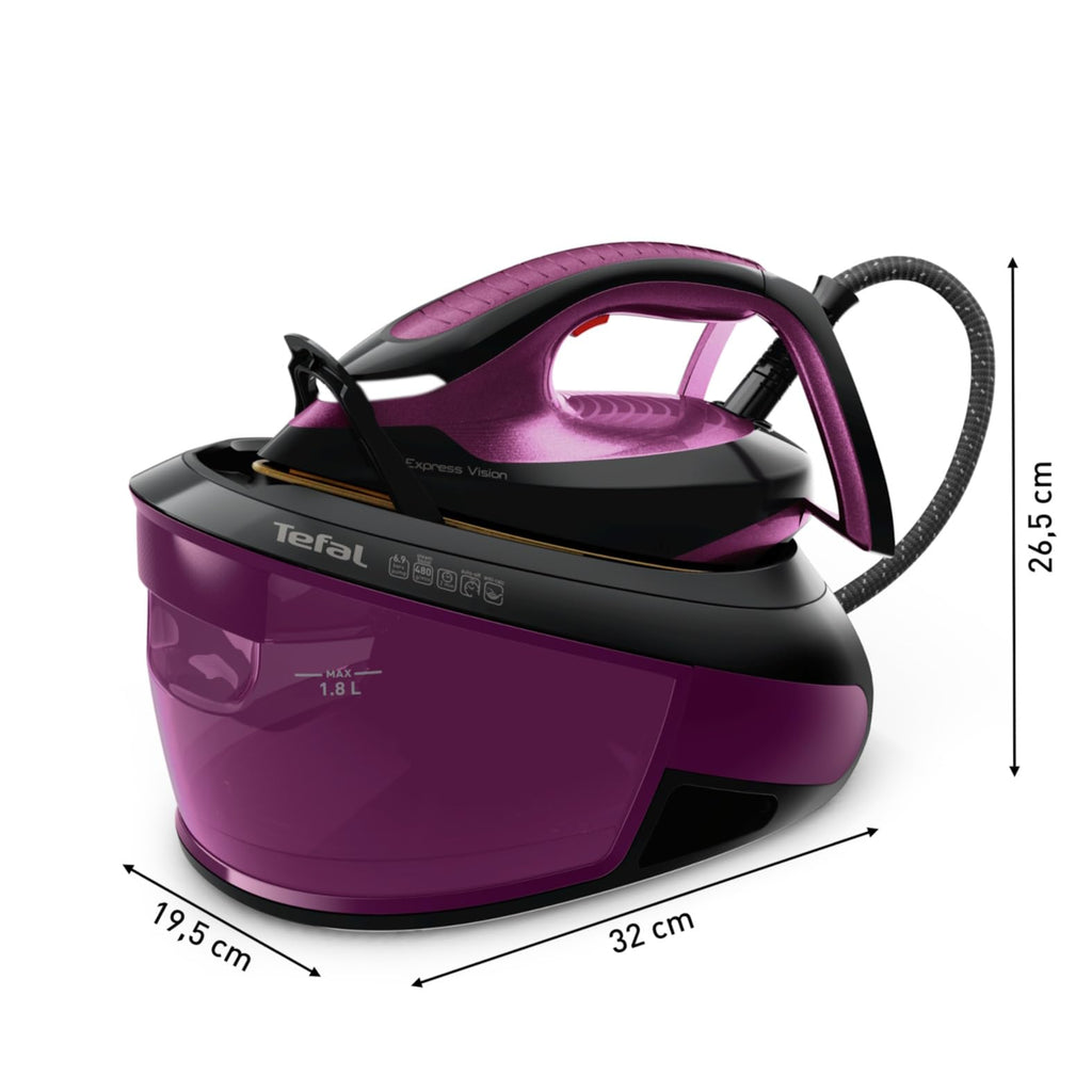 Express Vision Dampfbügeleisen 6,9 Bar Dampfstoß 480 g pro Min Smart Temp LED Kalkkollektor 1,8 L SV8152