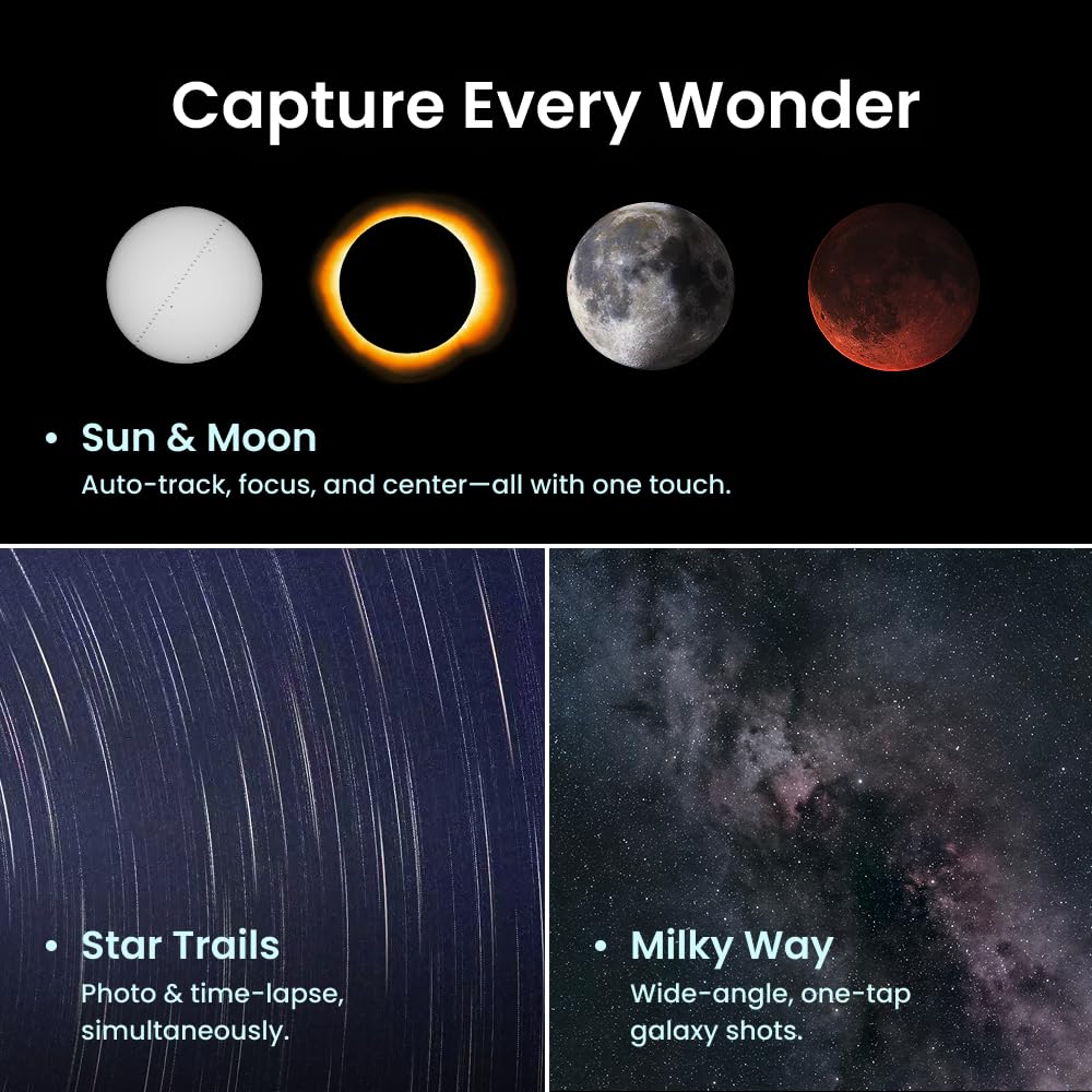 Dwarf Mini smartes Teleskop 840 g App Steuerung Astrofotografie für Reise und mobilen Einsatz