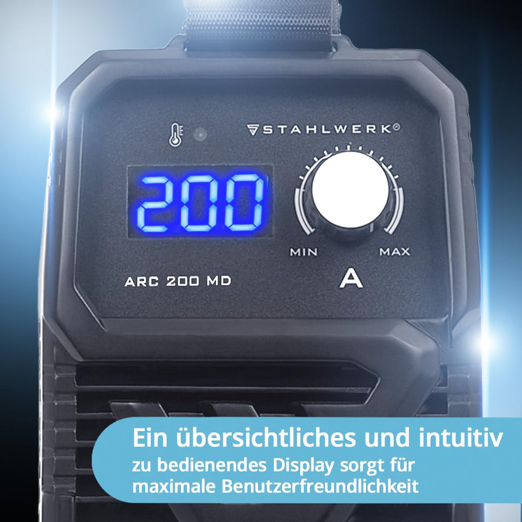 Elektrodenschweißgerät ARC 200 MD MMA E Hand bis 200 A Inverter Schweißgerät für Elektroden
