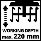 Elektro Bodenhacke GC-RT 1545 M 1500W 45cm Breite 22cm Tiefe 2 Punkt Sicherheitsschalter Überlastkupplung