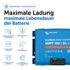 SmartSolar MPPT Solarladeregler 100V 50A 12V 24V Bluetooth für Wohnmobil Boot Inselanlage Solaranlage
