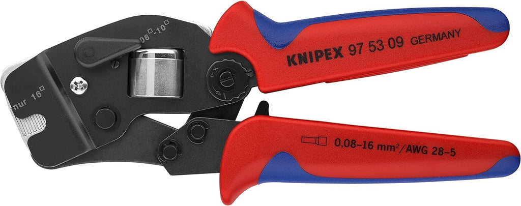 Selbsteinstellende Crimpzange 0,08 bis 16 mm² Presszange zum Verpressen von Aderendhülsen 97 53 09