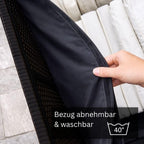 Auflagenbox wasserdicht XXL 950 l schwarz Gartenbox Aufbewahrungsbox Kissenbox Outdoor Gartentruhe Polyrattan