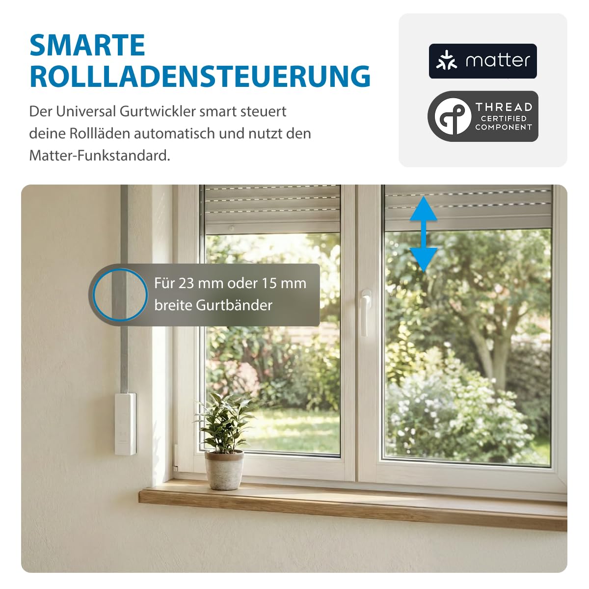 Universal Gurtwickler smart elektrischer Rollladen Gurtwickler für Rollläden mit smarter Steuerung für Zuhause
