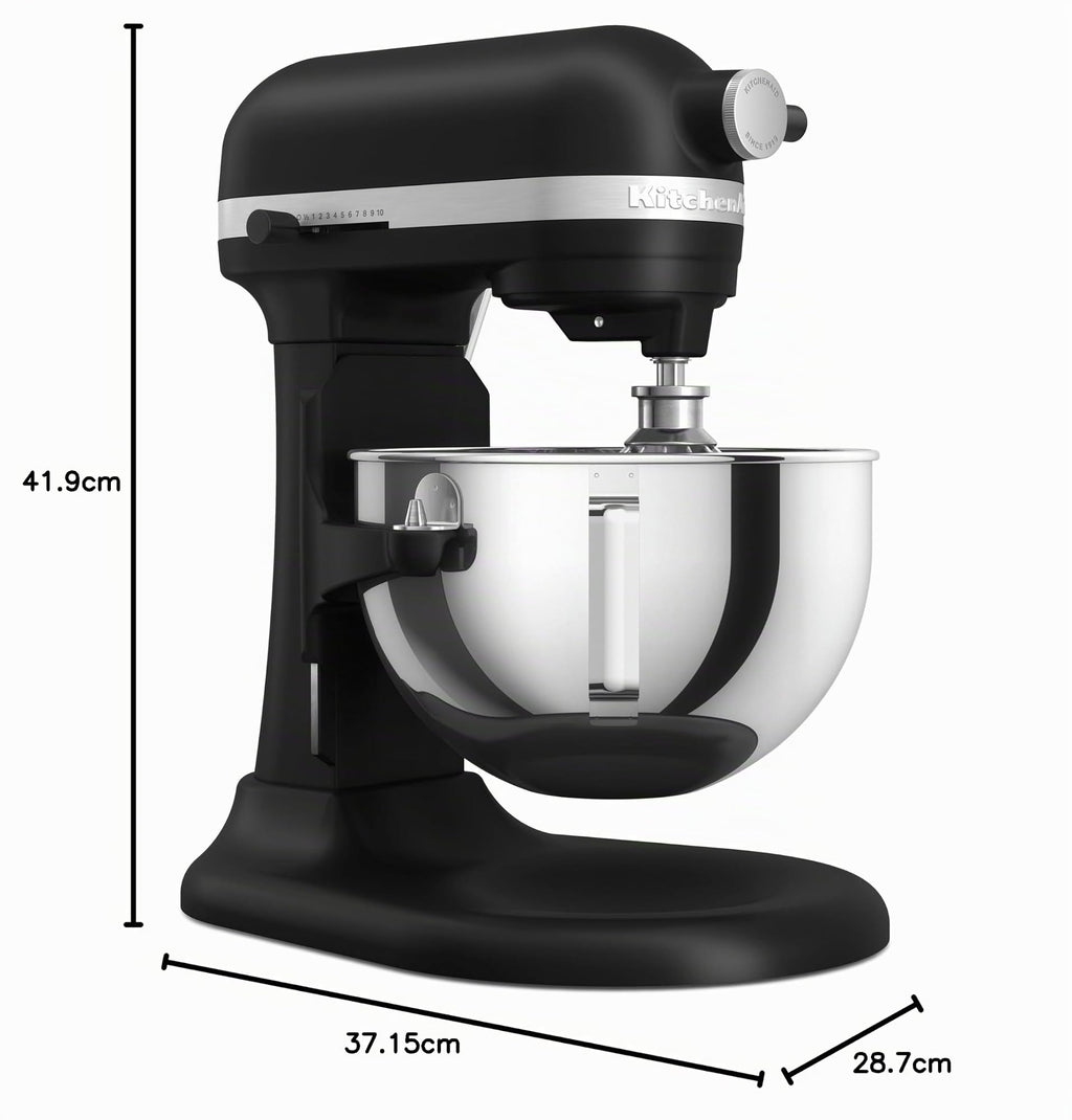 Küchenmaschine Heavy Duty mit Schüsselheber 5,2 L matt schwarz 5KSM55SXXEBM für Teig und Backen