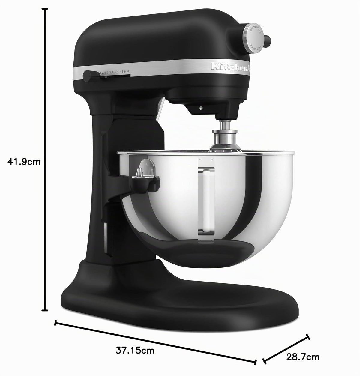 Küchenmaschine Heavy Duty mit Schüsselheber 5,2 L matt schwarz 5KSM55SXXEBM für Teig und Backen