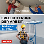 Plattenheber Trockenbau Plattenlift bis 325 cm und 68 kg für Rigipsplatten an Decken und Wänden 1 Mann Blau