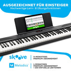 Recital Play 88 Tasten Digital Piano Keyboard Bundle für Anfänger und Fortgeschrittene mit Zubehör