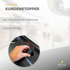 Kundenstopper Keitum Wind Line DIN A1 beidseitig für 2 Plakate wetterfest entspiegelte Schutzscheiben Schwarz