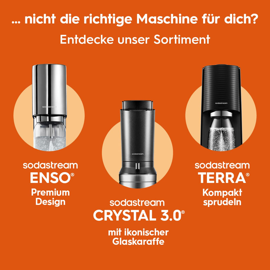 Duo Wassersprudler 2x60L CO2 Zylinder 2x1L Glasflasche 2x BPA freie 1L Flasche spülmaschinenfest öko titan