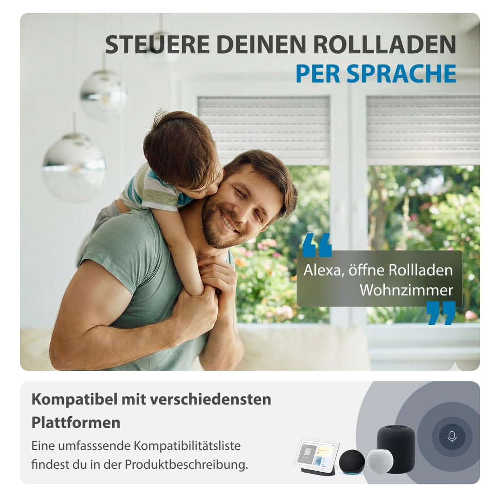 Universal Gurtwickler smart elektrischer Rollladen Gurtwickler für Rollläden mit smarter Steuerung für Zuhause