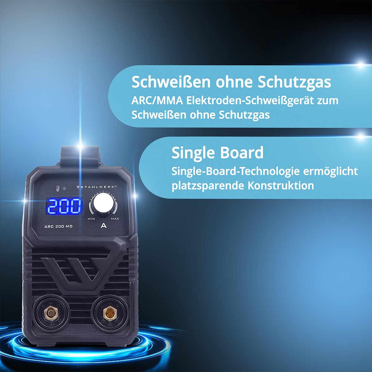 Elektrodenschweißgerät ARC 200 MD MMA E Hand bis 200 A Inverter Schweißgerät für Elektroden