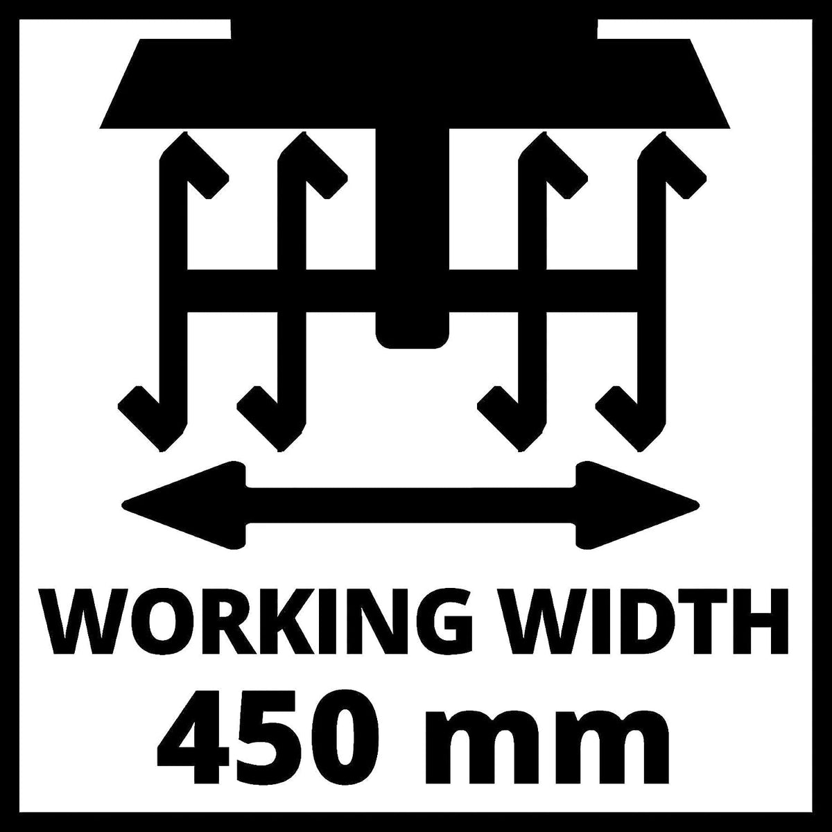 Elektro Bodenhacke GC-RT 1545 M 1500W 45cm Breite 22cm Tiefe 2 Punkt Sicherheitsschalter Überlastkupplung