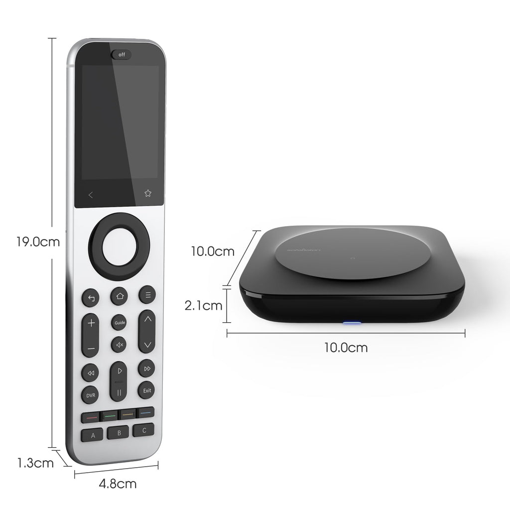 X2 Universal Fernbedienung mit Hub und Ladestation für TV Audio Streaming Smart Home Steuerung per App
