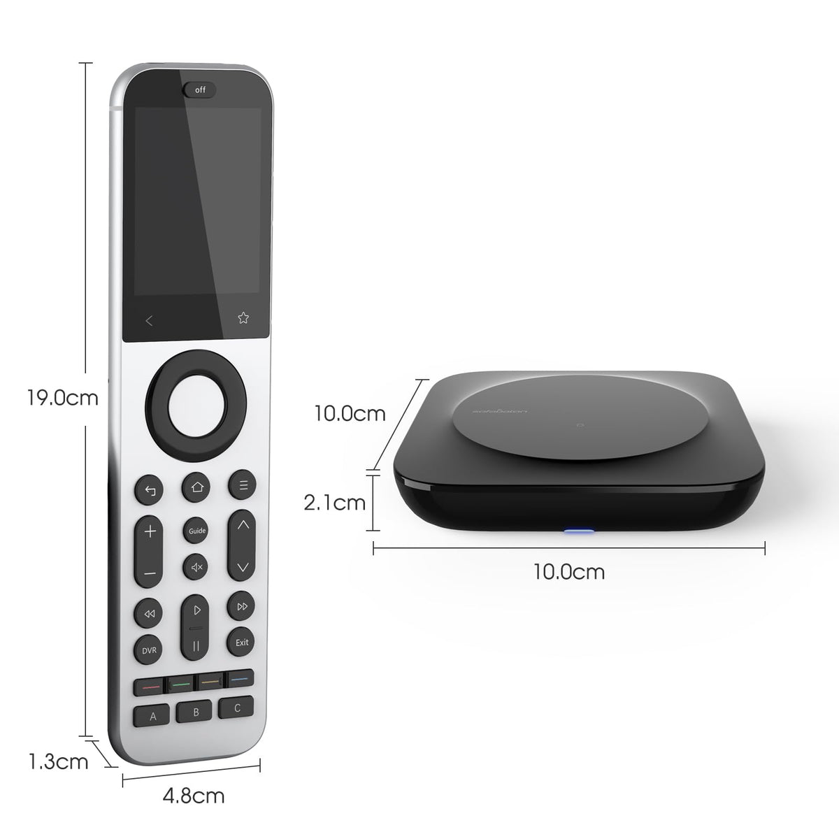 X2 Universal Fernbedienung mit Hub und Ladestation für TV Audio Streaming Smart Home Steuerung per App