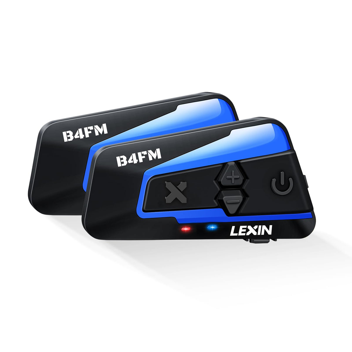 B4FM Motorrad Bluetooth Headset Kommunikationssystem für 10 Motorräder 2000m Intercom Musikteilen Doppelpack