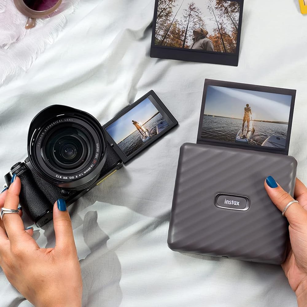 Link Wide smartphone printer mocha gray portable wireless Bluetooth instant photo printer for wide format film